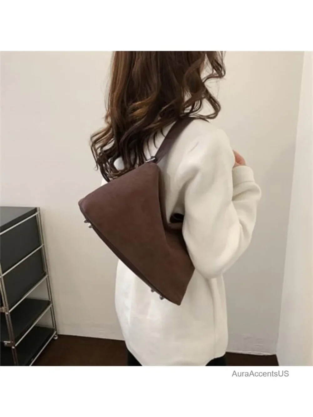 Suede Shoulder Bag Crossbody Tote Satchel Handbag